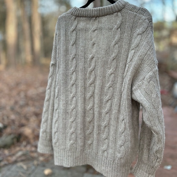 Vintage wool Men's Cream Sweater xl - Picture 2 of 10